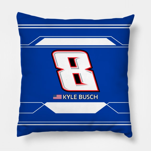 Kyle Busch #8 2023 NASCAR Design Pillow by AR Designs 