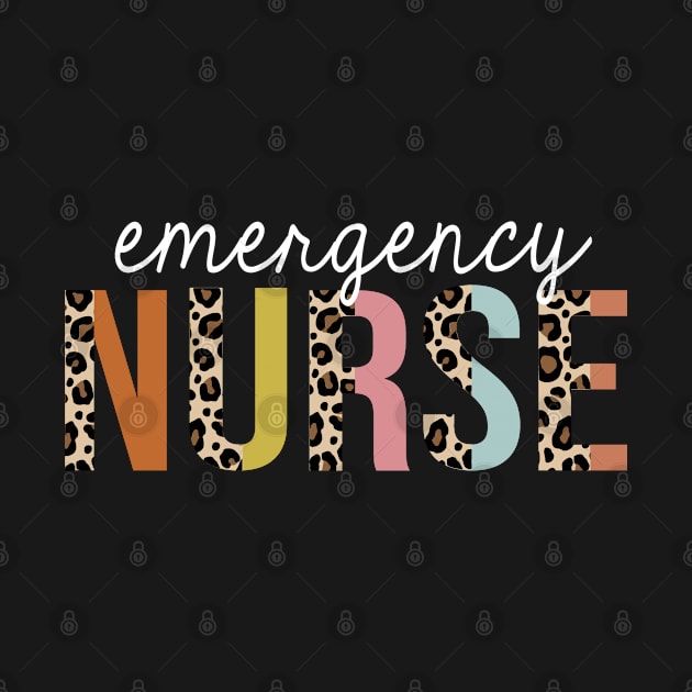 Emergency Nurse Colorful Leopard Print Funny by HeroGifts