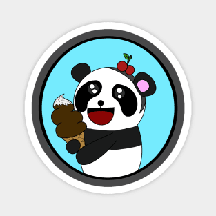 panda and ice cream Magnet