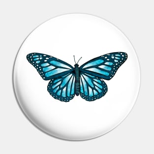 Pretty Blue Butterfly Pin