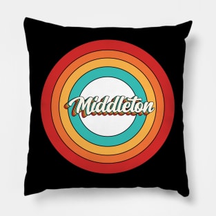 Middleton Name Shirt Vintage Middleton Circle Pillow