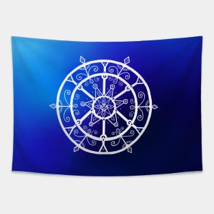 Giant Nautical Winter Snowflake Tapestry