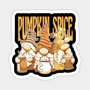 Gnomes with autumn drinks Magnet