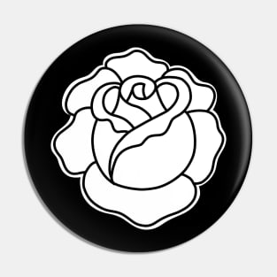 HomeSchoolTattoo White Rose Pin