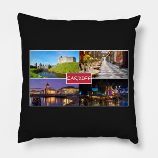 Cardiff Collage#1 Pillow