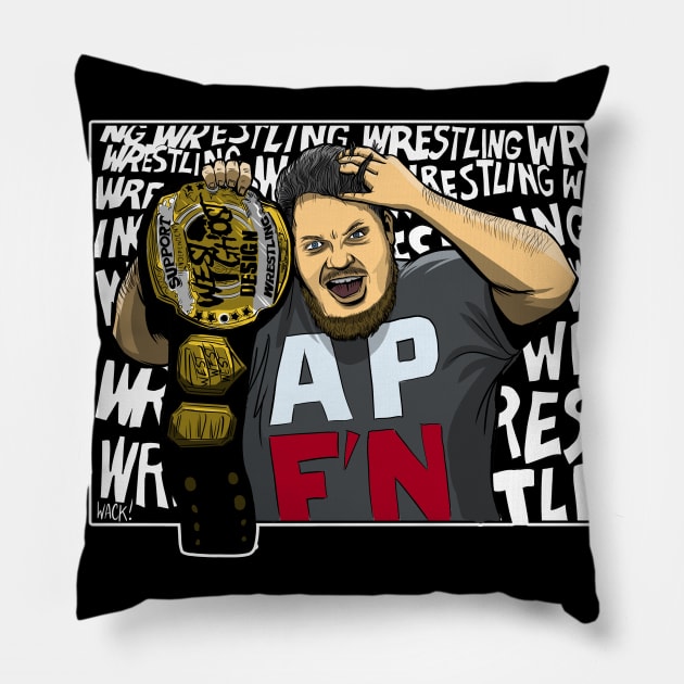 Going Crazy wrestling wrestling wrestling Pillow by WestGhostDesign707