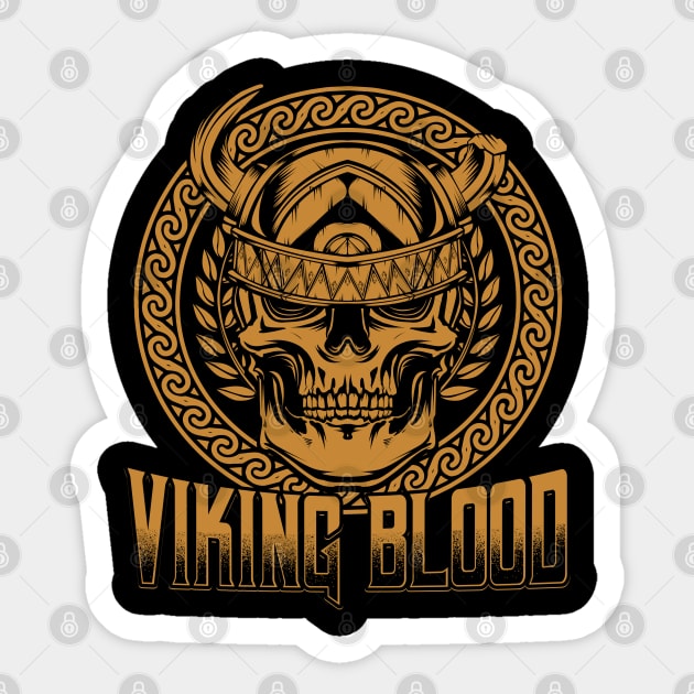 Warrior Skull - Viking - Sticker