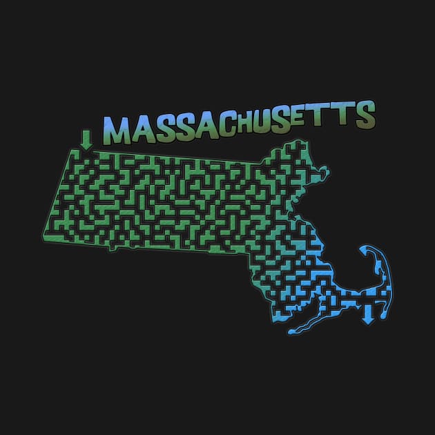 Massachusetts State Outline Maze & Labyrinth by gorff