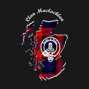 Clan Maclachlan Scotland Map Crest T-Shirt