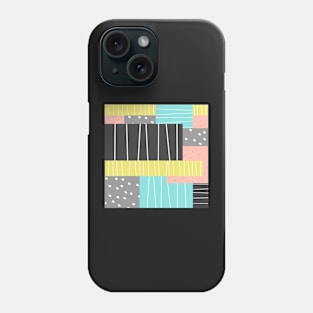 Dots And Stripes Abstract Art Phone Case