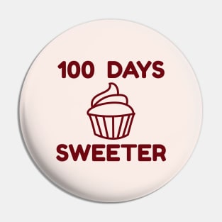 Happy 100 Days Of School - 100 Days Sweeter Pin