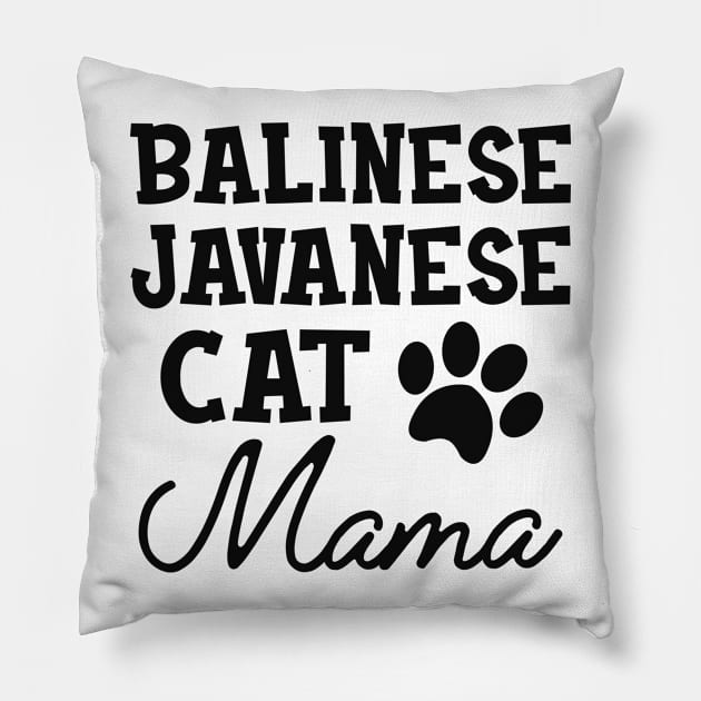 Balinese Javanese Cat Mama Pillow by KC Happy Shop