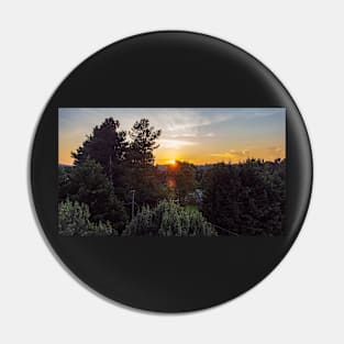 Golden Sunset from the Trees Pin