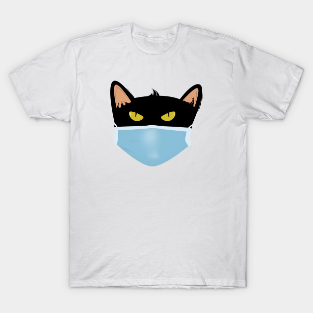 Black Cat Face Wear Face Mask Black Cats T Shirt Teepublic