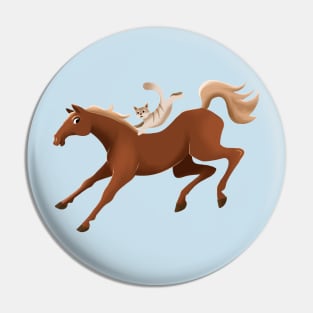 Rodeo - Cat & Horse Pin