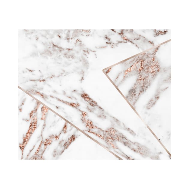 Rose gold marble geo jumble by marbleco