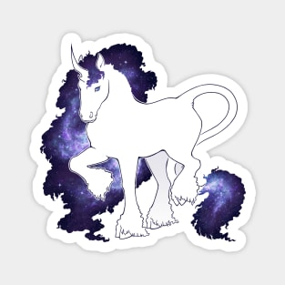 The Mane of Spiral Stars - Galaxy Unicorn Magnet