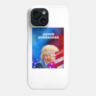 donald trump Mugshot 2024 never surrender Phone Case