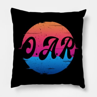Graphic Lovely O.A.R Name Flowers Retro Vintage Styles Pillow