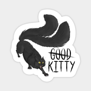 G̶o̶o̶d̶ Kitty Die-cut Long Hair Gold Eyes Magnet