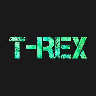 Teal 'T-REX' Typography Design T-Shirt