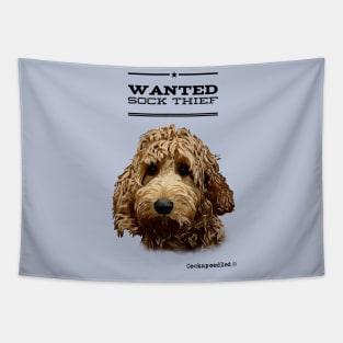 Cockapoo / Doodle Dog Sock Thief Tapestry