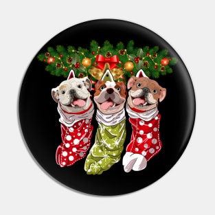 Bulldogs Socks Christmas Gifts Dogs Lovers Pin