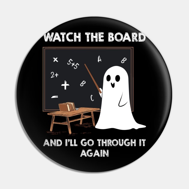 Funny Halloween Teacher Costume Funny Ghost Teacher Pin by KsuAnn