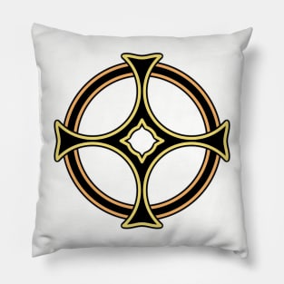 Solar Cross / Sun Wheel / Celtic Cross Glyph or Symbol Pillow