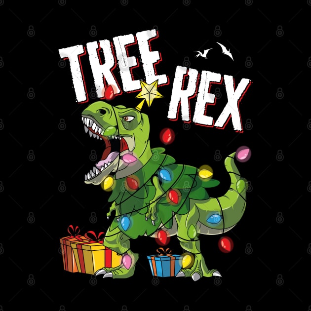 Tree Rex Boys Kids Dinosaur T Rex Funny Christmas by trendingoriginals