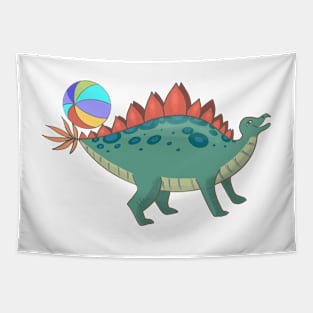 Play That Beach Ball, Dino-Stegosaur! Tapestry