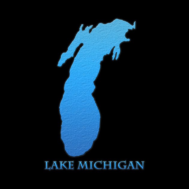 Lake Michigan Great Lakes Outline with Label by gorff