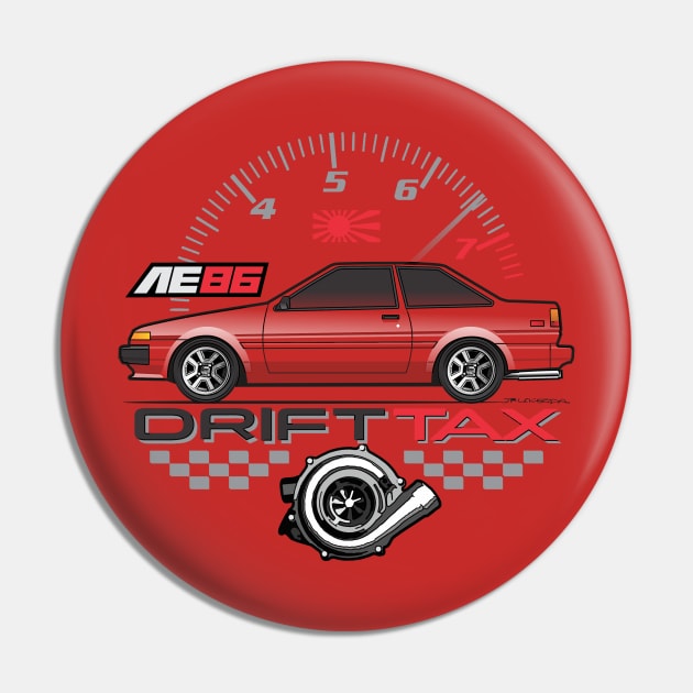 ae86-Drift Tax Multi-Color Pin by JRCustoms44