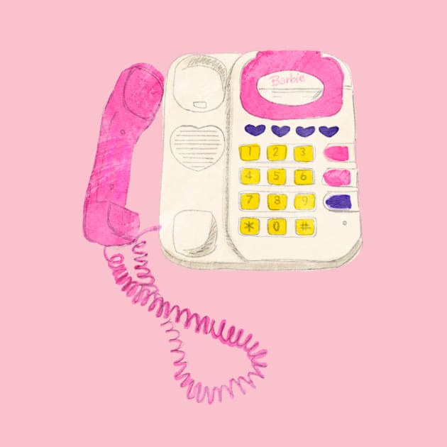 Barbie Answering Machine Phone by maccm