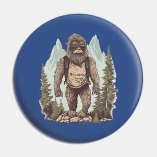 Dope Sasquatch in Nature Pin