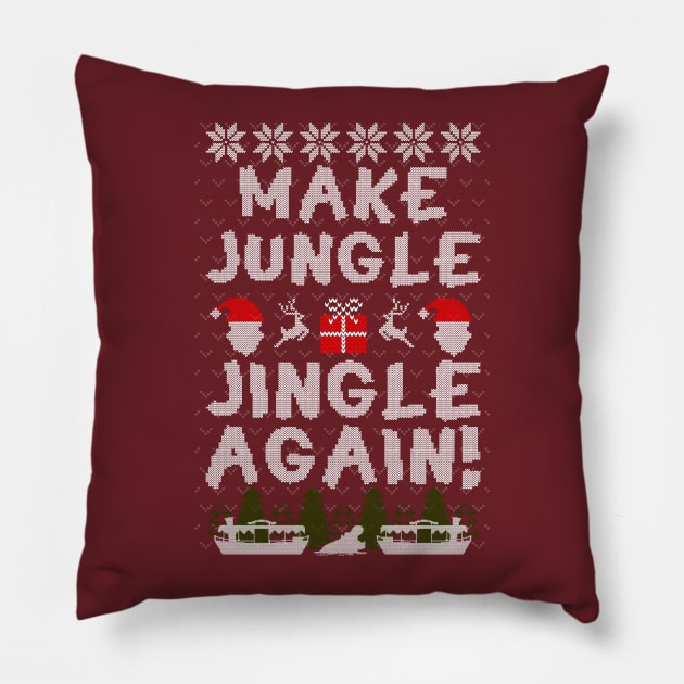 Jingle Cruise Ugly Christmas Sweater #2 Pillow by The Skipper Store