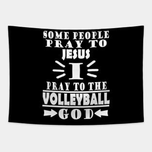 Volleyball net dredging sport god saying team Tapestry