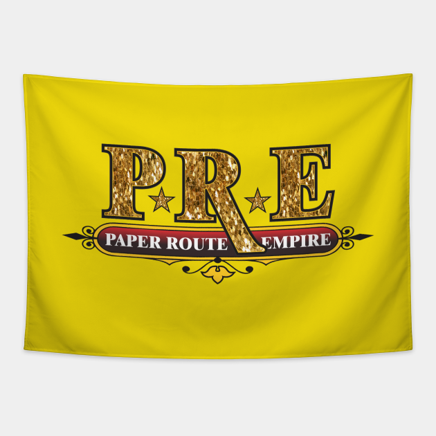 P.R.E. paper route empire Rappers Tapestry TeePublic