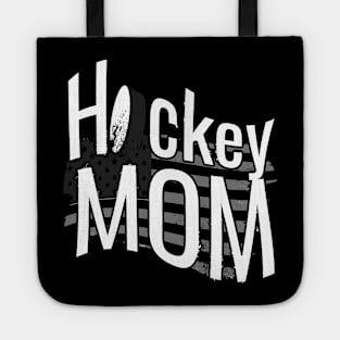 American Hockey Mom in White and Black Tote