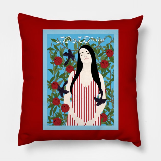 Meg White Pillow by Goddess of the Bees 