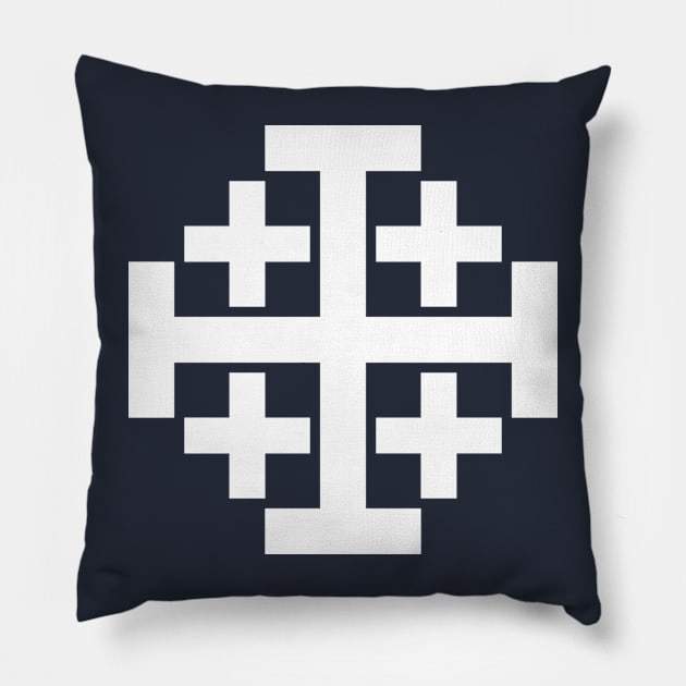 Cross of Jerusalem Pillow by C E Richards