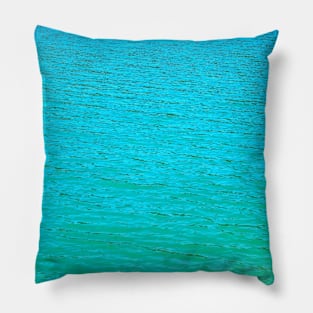 Scene with light blue waters of Gerosa Lake scintillating and radiating Pillow