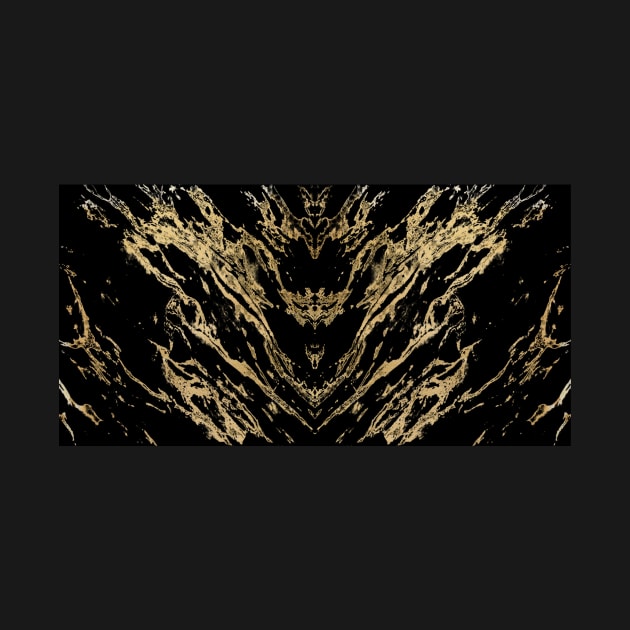 Black and gold marble pattern print by LukjanovArt