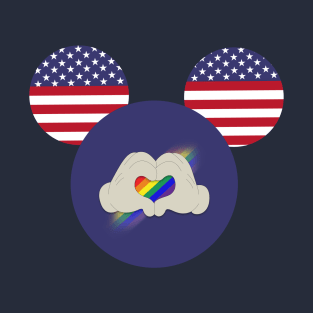 LGBT American Flag Pride Month T-Shirt