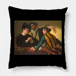 The Cardsharps by Caravaggio Pillow