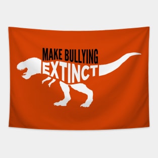 Make Bullying Extinct - Wear Orange For Unity Day Dinosaur Tapestry