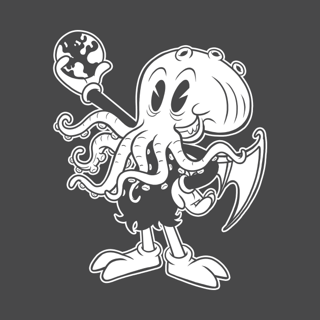 Lovecraft 30s Classic Cthulhu Old Cartoon by Juandamurai