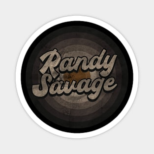 RETRO BLACK WHITE - randy savage Magnet