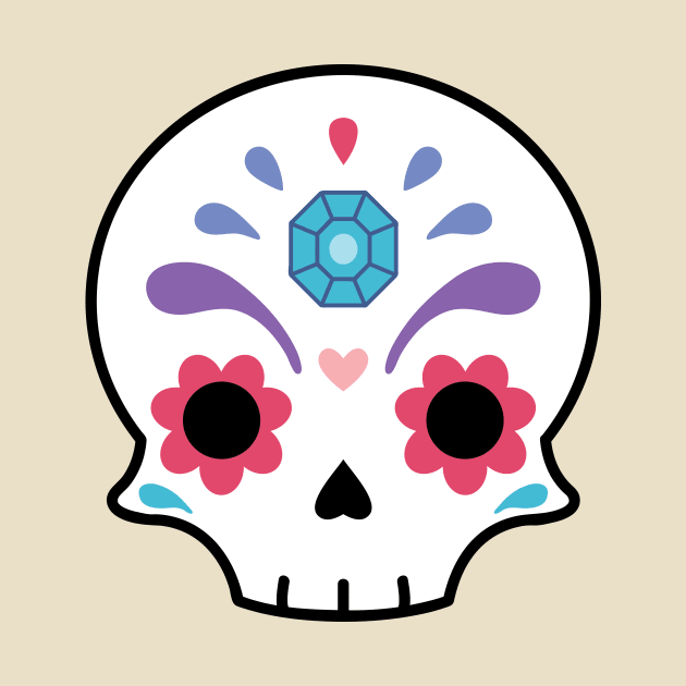 Cute sugar skull diamond by laura-nagel