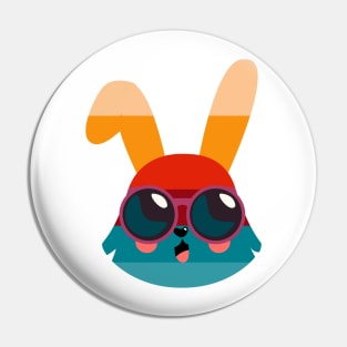 Retro Bunny with glasses  - Cute rabbit in glasses Pin